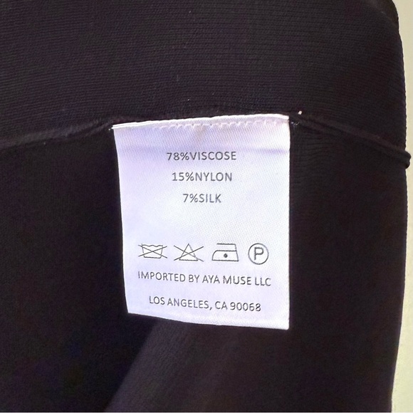 🆕 AYA MUSE Eryn Knit Butterfly Cutout Maxi Dress Black Sz M - Picture 3 of 7